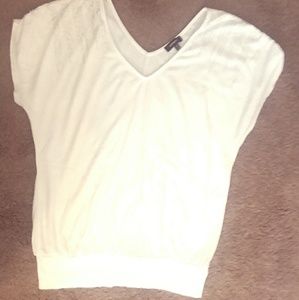 White stylish top, extremely comfortable, like new